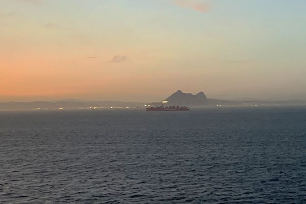 Strait of Gibraltar at Sunset thumbnail