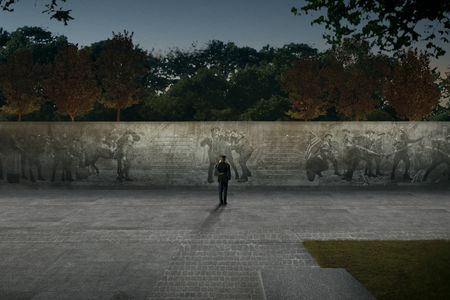 A ground view of the proposed design for "The Weight of Sacrifice," which will serve as the new national World War I memorial.