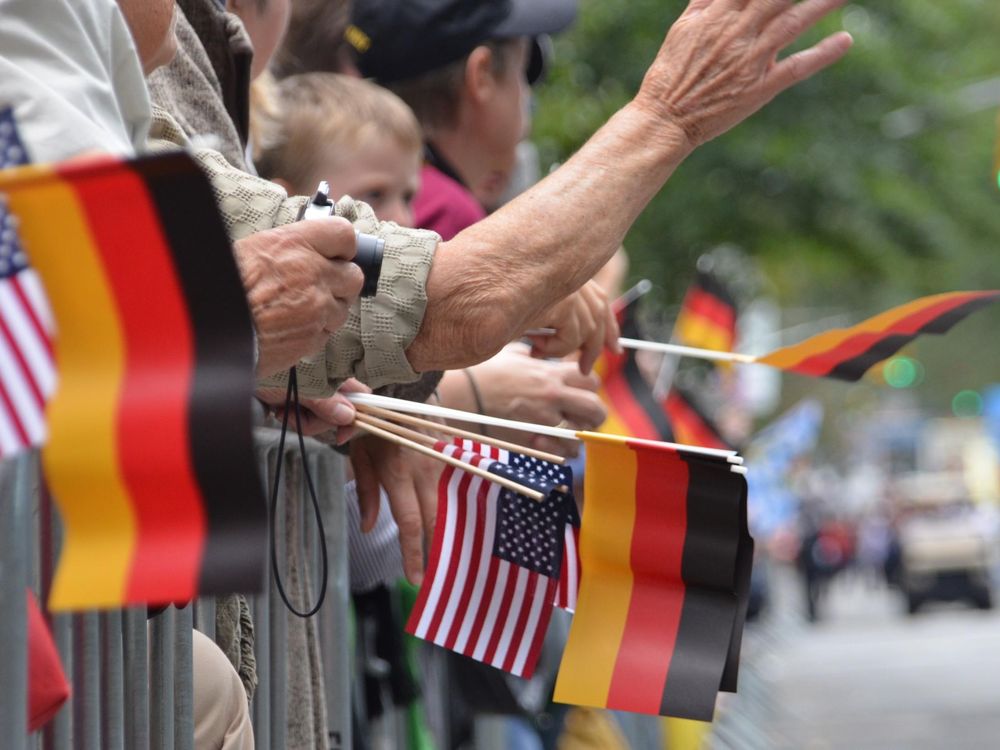 German and American Flags