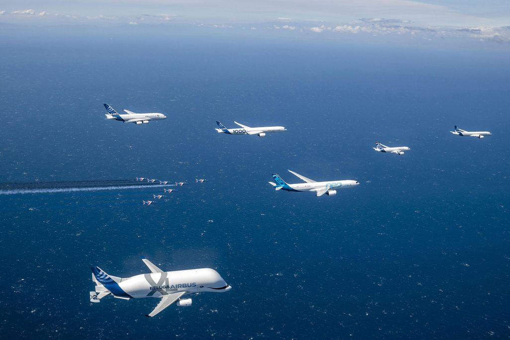 Airbus 50th anniversary demonstration