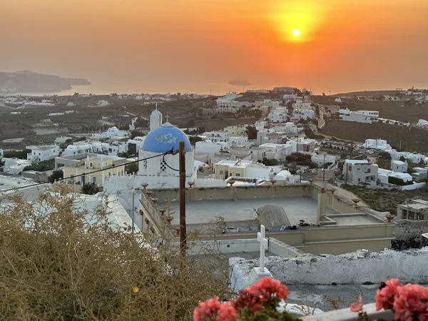 Sunset in Pyrgos Santorini thumbnail