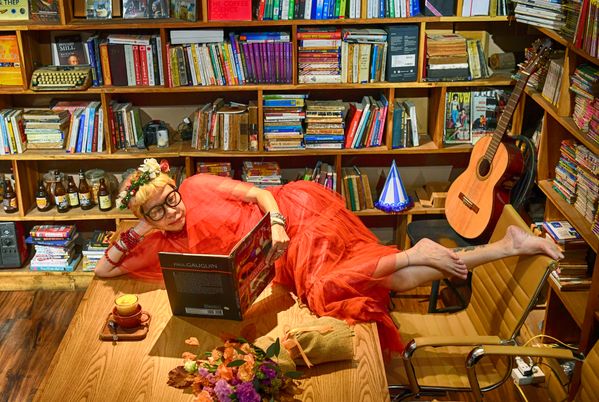 The Lady in the Red Dress Reading Books thumbnail