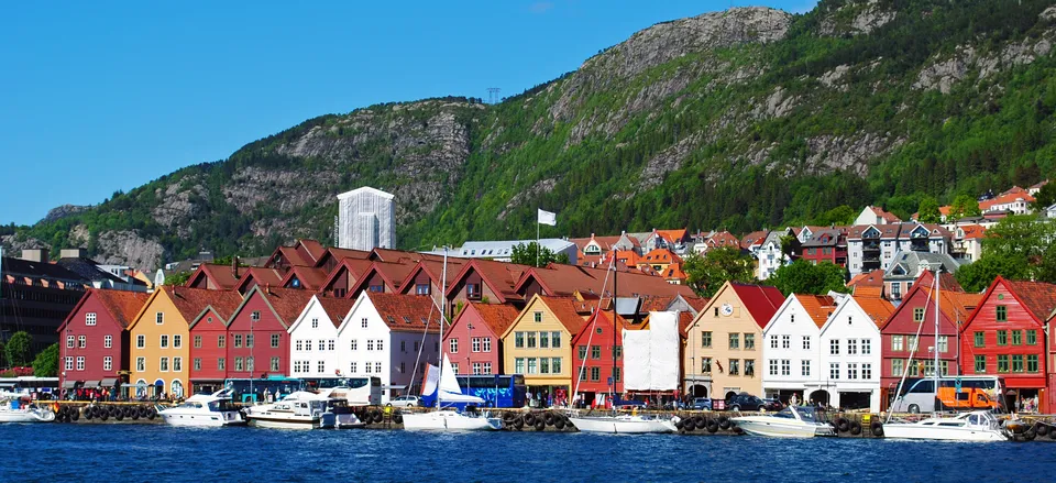  The World Heritage site of Bryggen, in the town of Bergen 