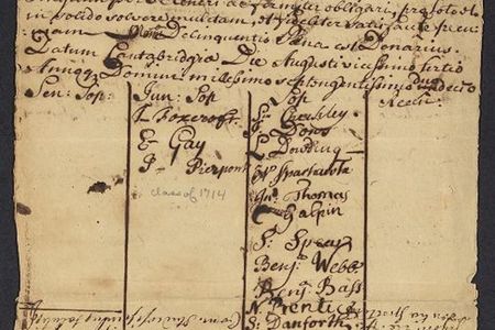 Students pledged to speak only Latin, Greek or Hebrew in each other's company in this 1712 note.
