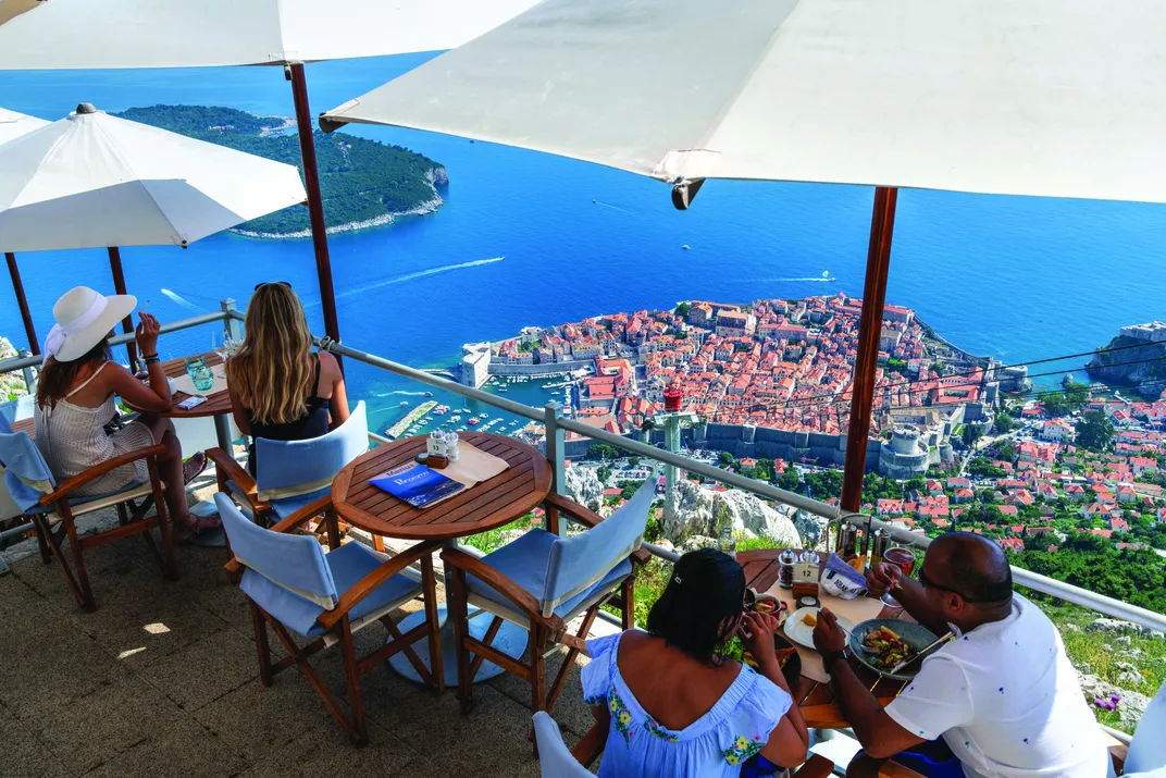 Enjoying the view of Dubrovnik from Srd Hill