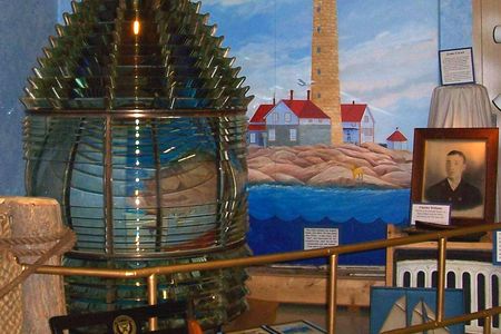 A Fresnel lens from the Boon Island Lighthouse off of southern Maine.