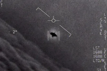 An unidentified aerial phenomenon captured by the U.S. Navy