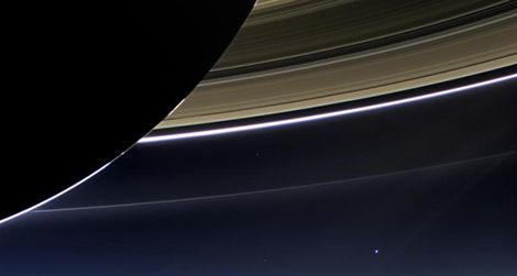That little blue dot floating in the black is every single one of us.