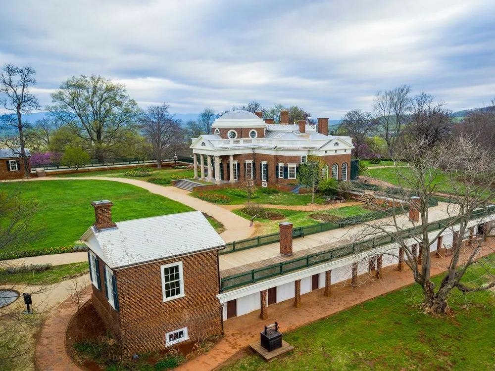 Monticello's main house and South Wing