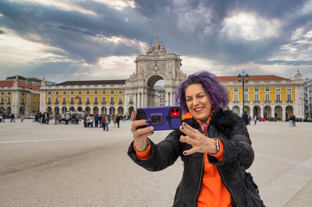 Enjoying the moment in Lisbon