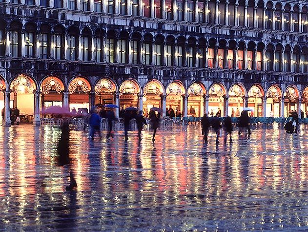 St Marks Square rainy season Venice Italy