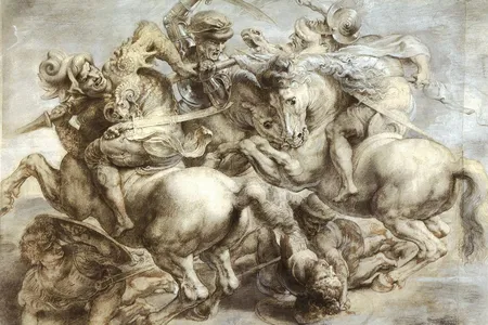 Peter Paul Rubens' sketch of The Battle of Anghiari, c. 1603