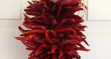 Dried chili pepper wreath
