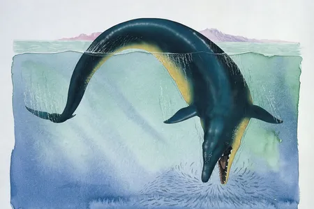 Basilosaurus hunts fish.