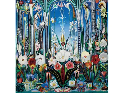Flowers, Italy, Joseph Stella, oil on canvas, circa 1930. The artist began painting flowers, he said, &ldquo;to learn the secret of the vibration of their colors.&rdquo;