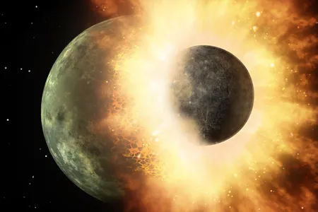 According to the so-called “giant impact” theory, Earth's moon was created when another large body smashed into our planet early in its history. Such collisions may be one way life spreads throughout the galaxy.