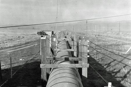 The Albert Michelson pipeline in California carried light, not fuel. After the experiments, the tube was sold to the city of Irvine for reuse in more mundane purposes.