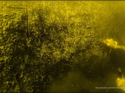 Researchers photographed and filmed the carvings underwater.