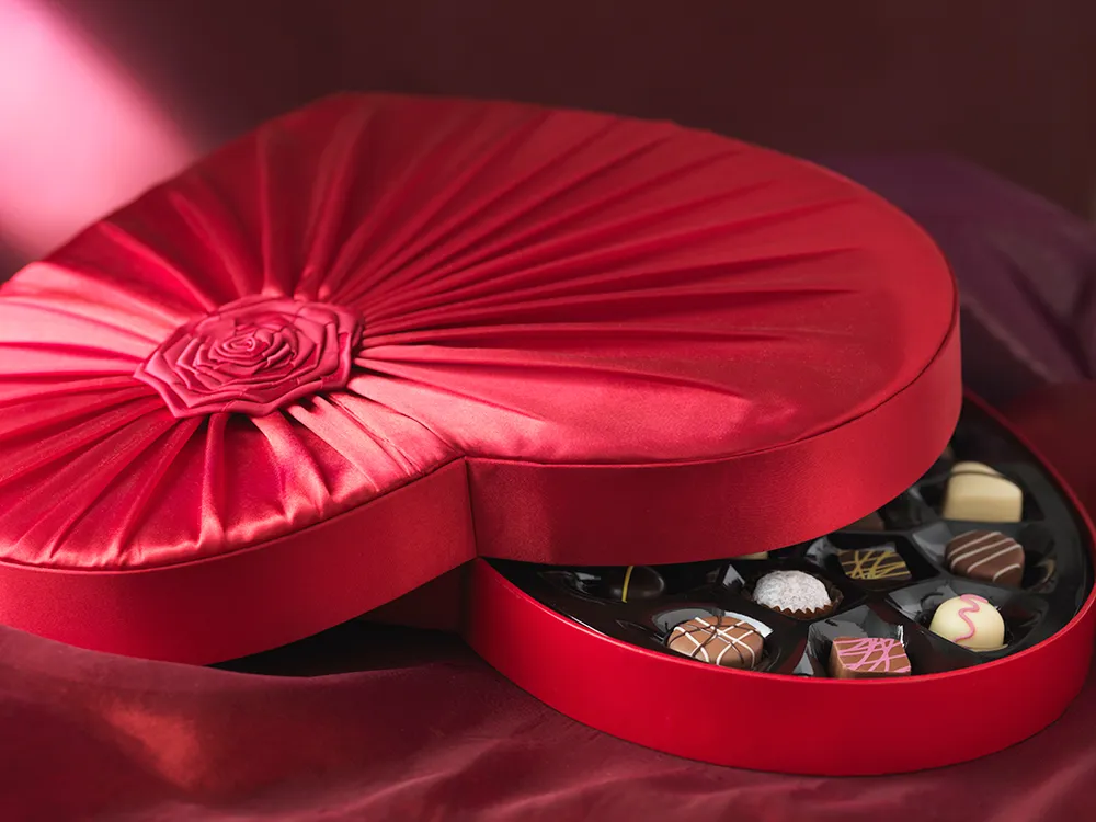 Heart-shaped boxes held more than candy