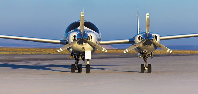 Head on, the Boomerang may be hard to fathom, but it’s easy to control — even if one engine quits.