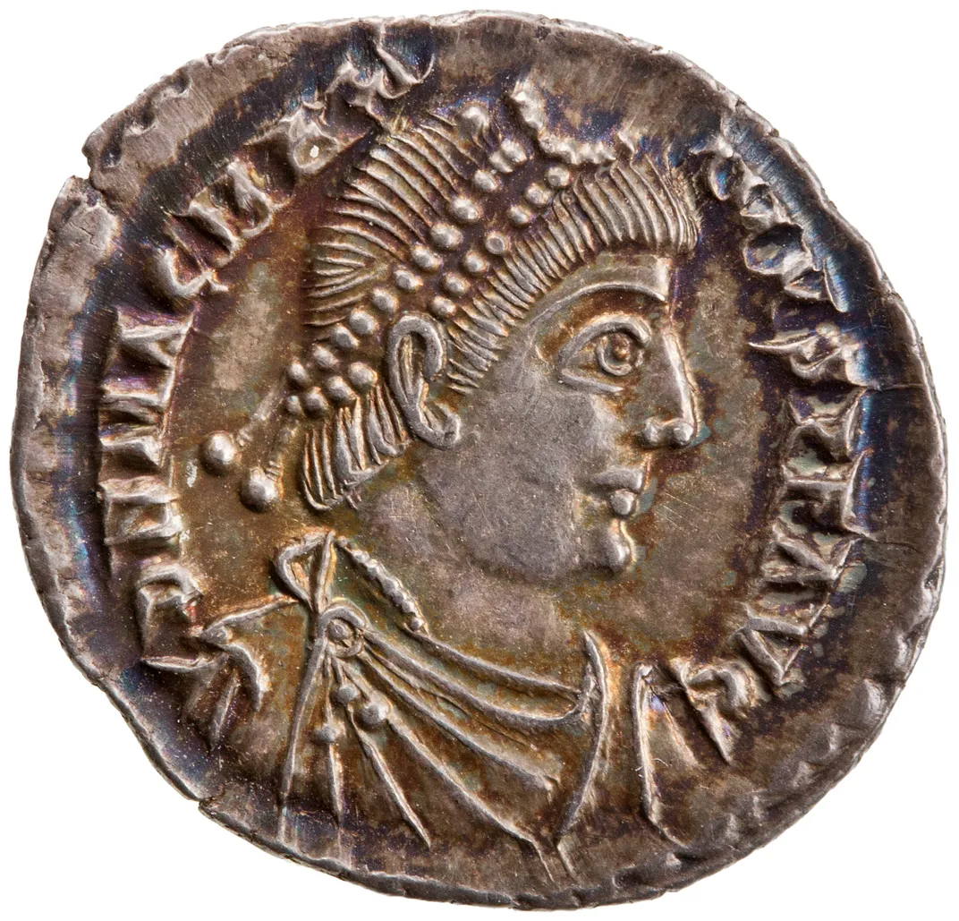 A coin minted under Magnus Maximus