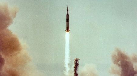 A team of scientists has recovered pieces of a rocket engine that launched Apollo astronauts to outer space.