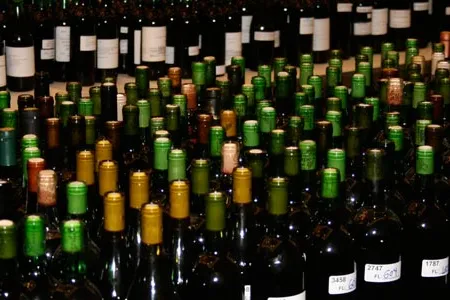 Bottles of wine at the tasting event