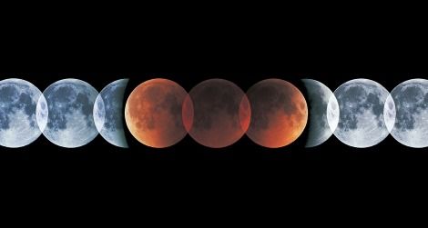 A lunar eclipse turns the moon reddish brown