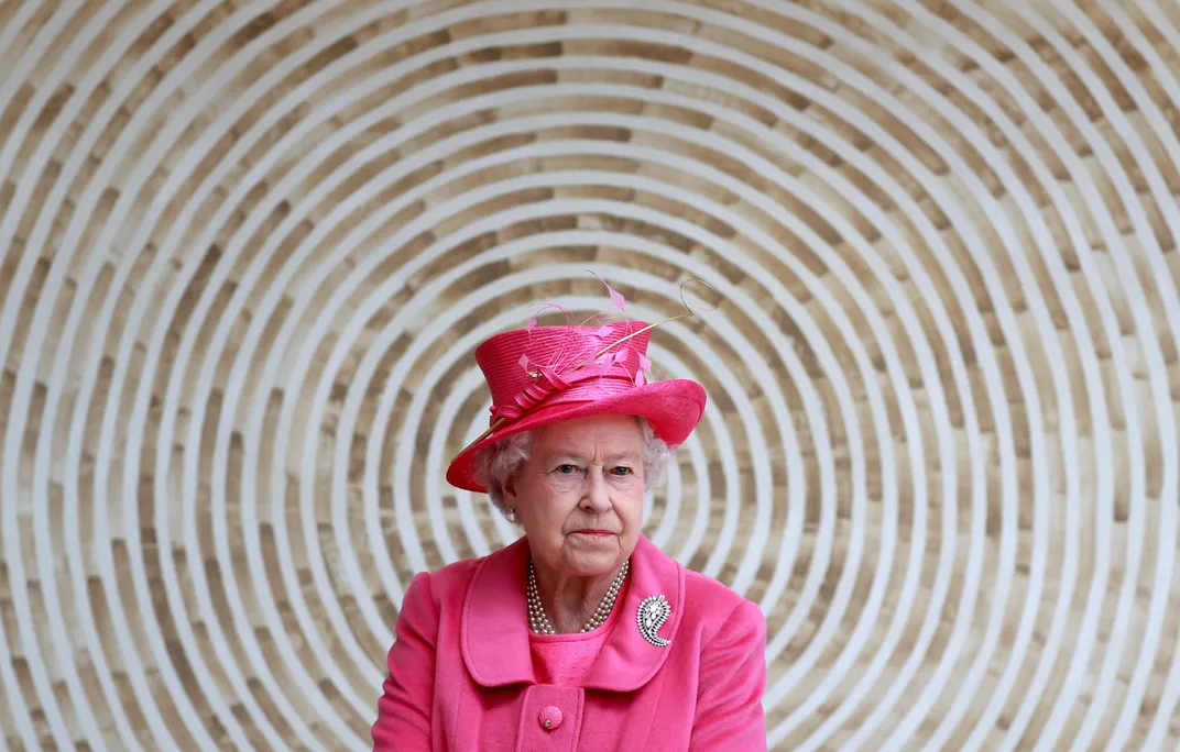 Elizabeth leaves the Venue Cymru Arena in Llandudno, Wales, on April 27, 2010.