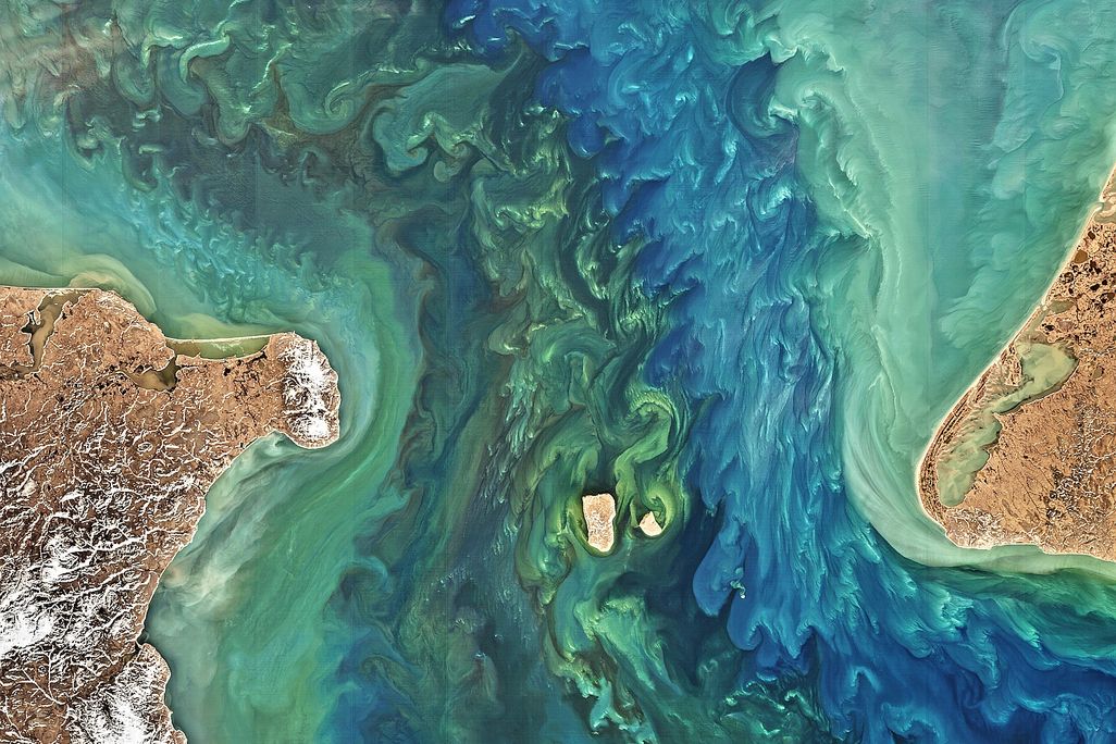 birds eye view of bering strait