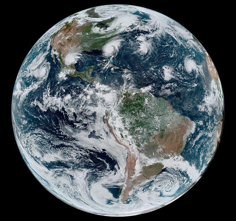 Satellite image of the earth