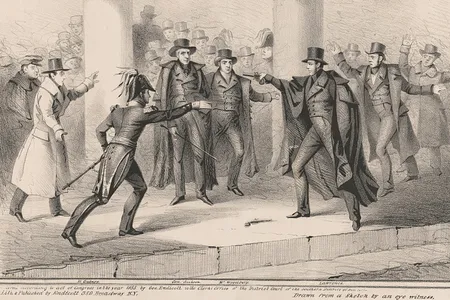 Andrew Jackson&nbsp;was exiting the U.S. Capitol&rsquo;s East Portico when the English-born Lawrence stepped forward from behind a pillar, pulled a derringer single-shot pistol from his jacket, and fired at the president.&nbsp;