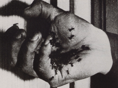Screenshot from Un Chien Andalou, the Surrealist film that Dalí collaborated on with Luis Buñuel