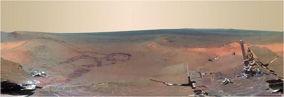 This panoramic image of Mars