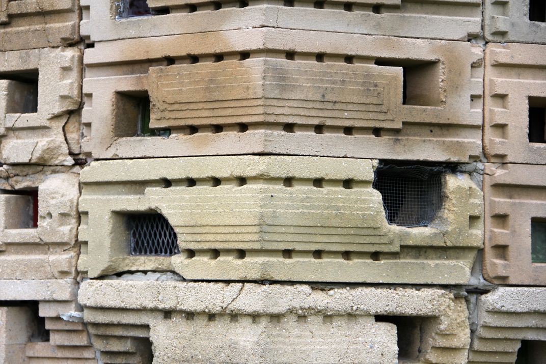 Closeup view of the existing concrete block (image courtesy FSC)