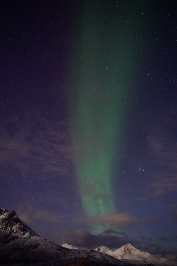 Northern Lights Show Displayed Above Norway thumbnail