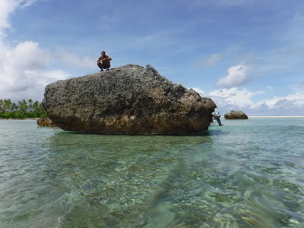 Three Boulders on Makin Island