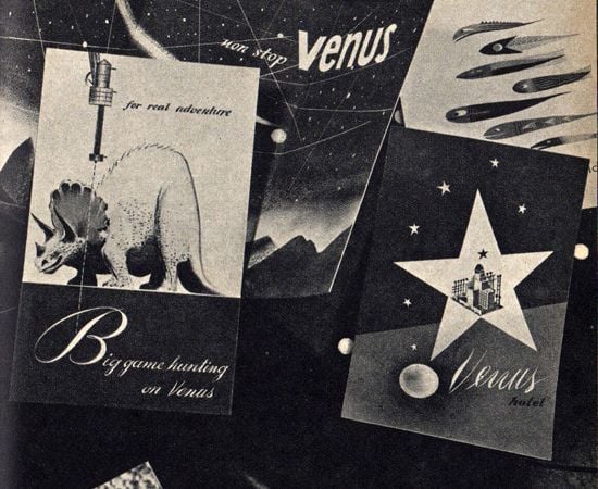 Promotional materials for a trip to Venus