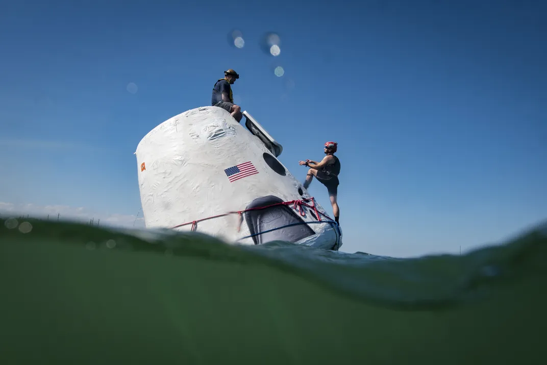 5 - Air Force and Navy service members must train to rescue astronauts from splashdown sites.