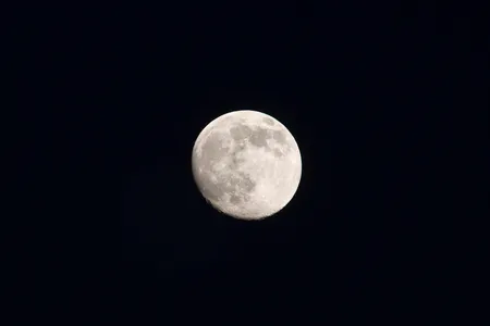 Our familiar, and only true, Moon -- the only photos of the 'second moon' are of a distant, blurry object