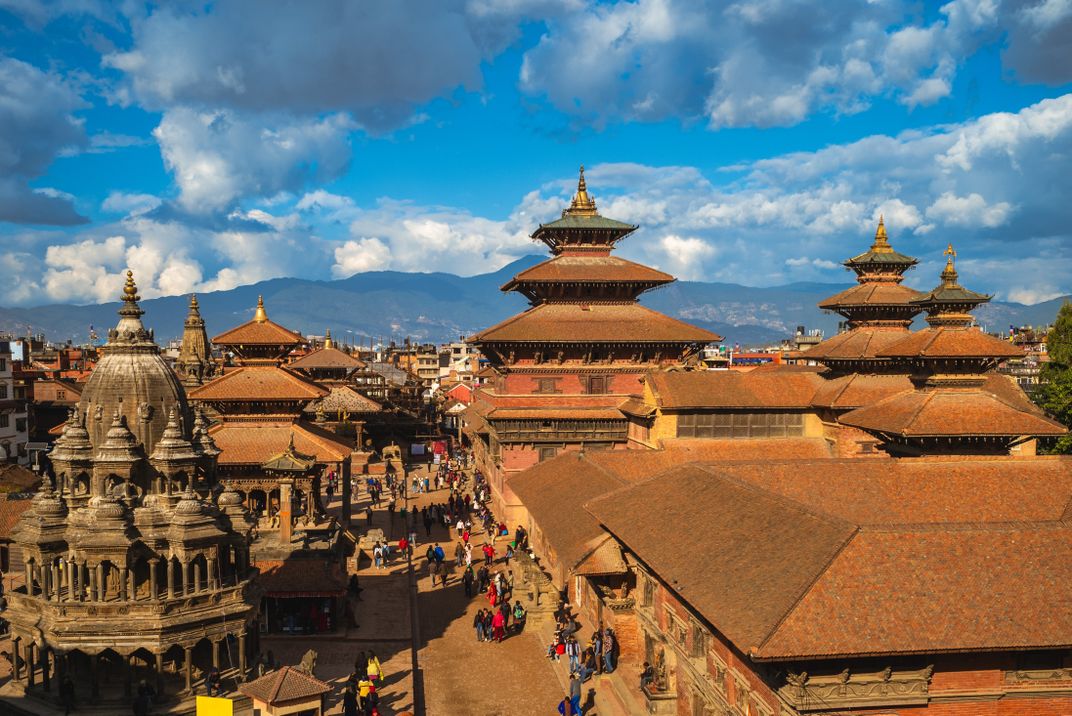 The temples of Durbar Square in Kathmandu, Nepal
