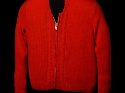This red knit cardigan was worn by Fred Rogers, creator and host of the children's program, Mister Rogers' Neighborhood (PBS, 1968-2001).
