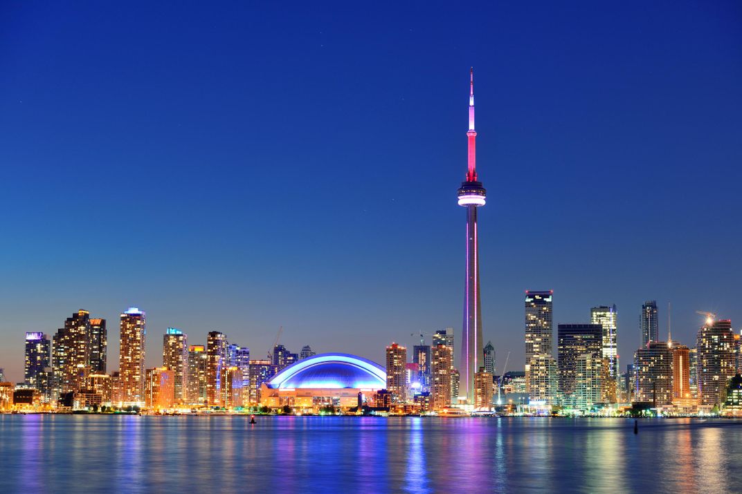 Evening cityscape of Toronto