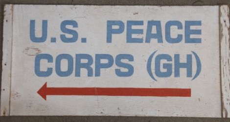 Sign from the Peace Corps' first office in Ghana