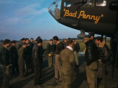 This crew named their B17 “Bad Penny” for luck, since bad pennies are returned.
