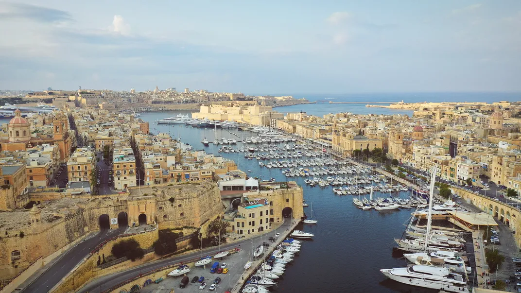 View of Birgu with Fort St. Angelo Credit: viewingmalta.com
