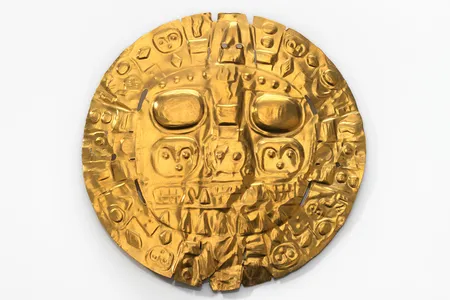 This pre-Inca chest ornament dates to between roughly 800 B.C. and 1 A.D. In 1986, the City of Cusco selected the disc's design as its official symbol and coat of arms. 