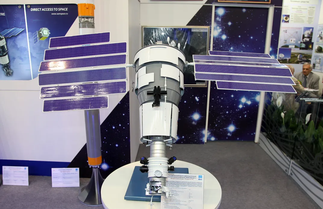 A model of the Resurs-P1 spacecraft