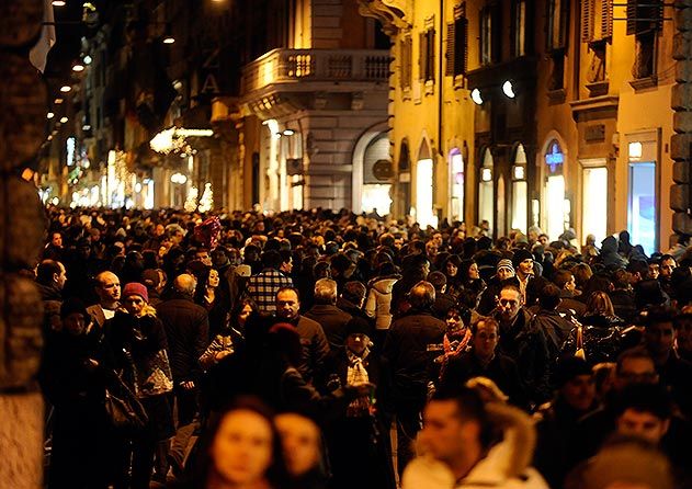 Via del Corso street Rome Italy