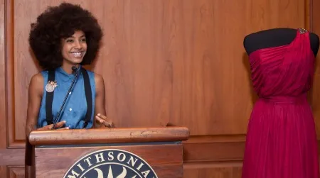 Esperanza Spalding, at the dress donation ceremony